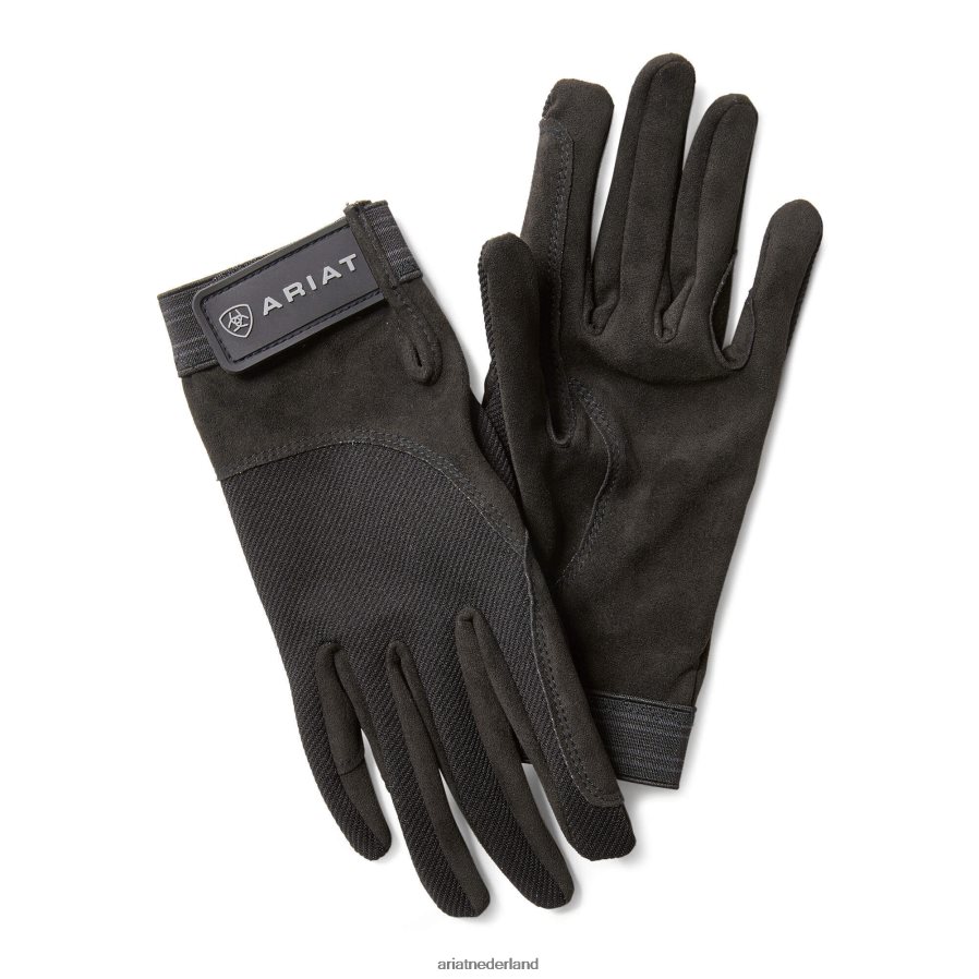 zwart tek grip handschoen Ariat unisex accessoires PJ26LN1880