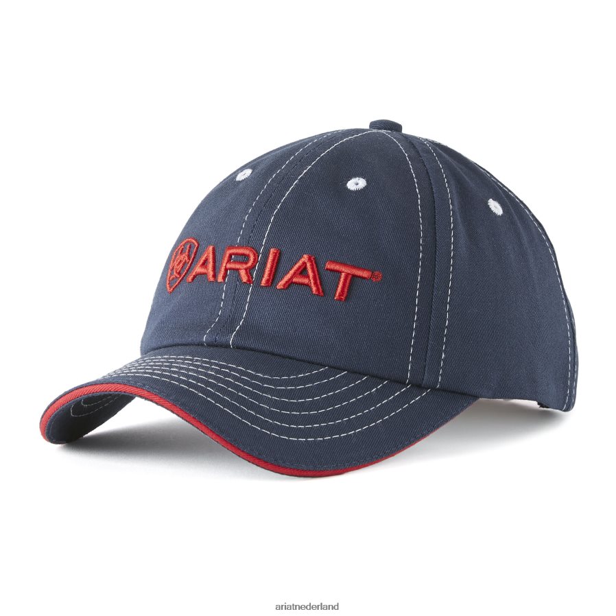 marine/rood team ii cap Ariat unisex accessoires PJ26LN1910