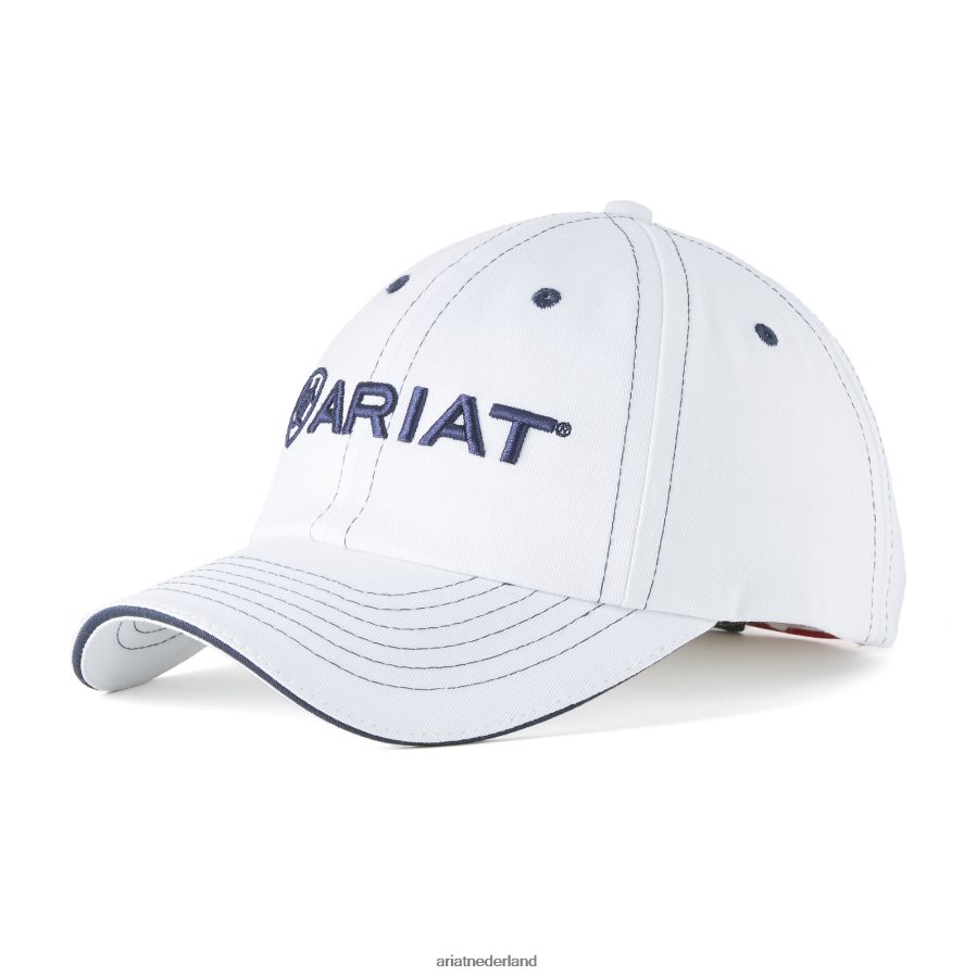 wit/marineblauw team ii cap Ariat unisex accessoires PJ26LN1896