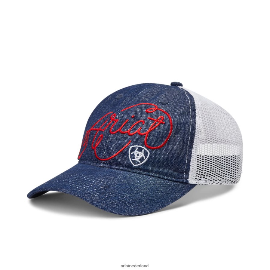 blauw script schildkap Ariat vrouwen accessoires PJ26LN3777