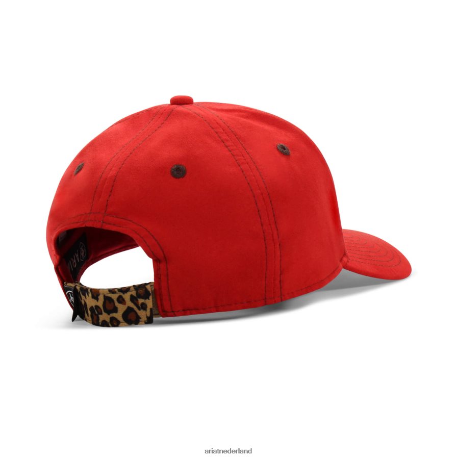 rood pet met cheetah-logo Ariat vrouwen accessoires PJ26LN3784