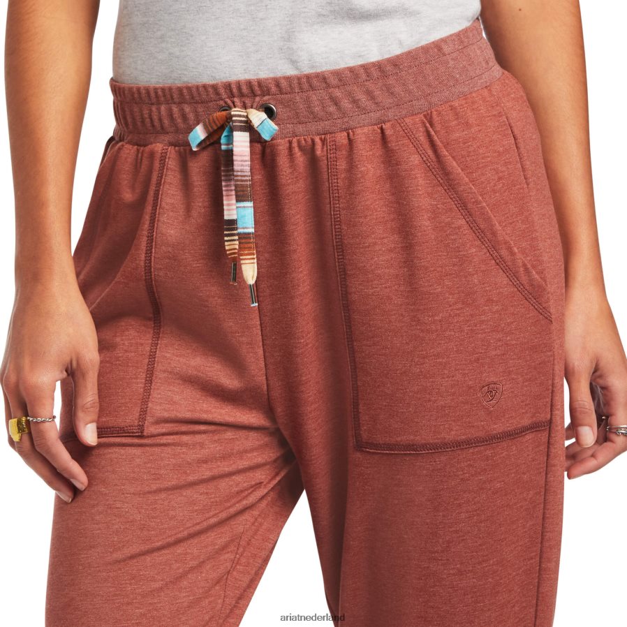 geroosterde roodbruine gebreide joggingbroek Ariat vrouwen bodems PJ26LN2676