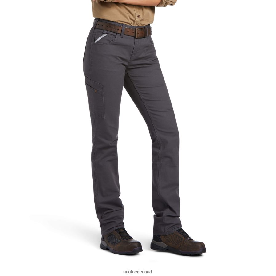 wapening grijs Rebar Durastretch gemaakt, stevige broek met rechte pijpen Ariat vrouwen bodems PJ26LN2683