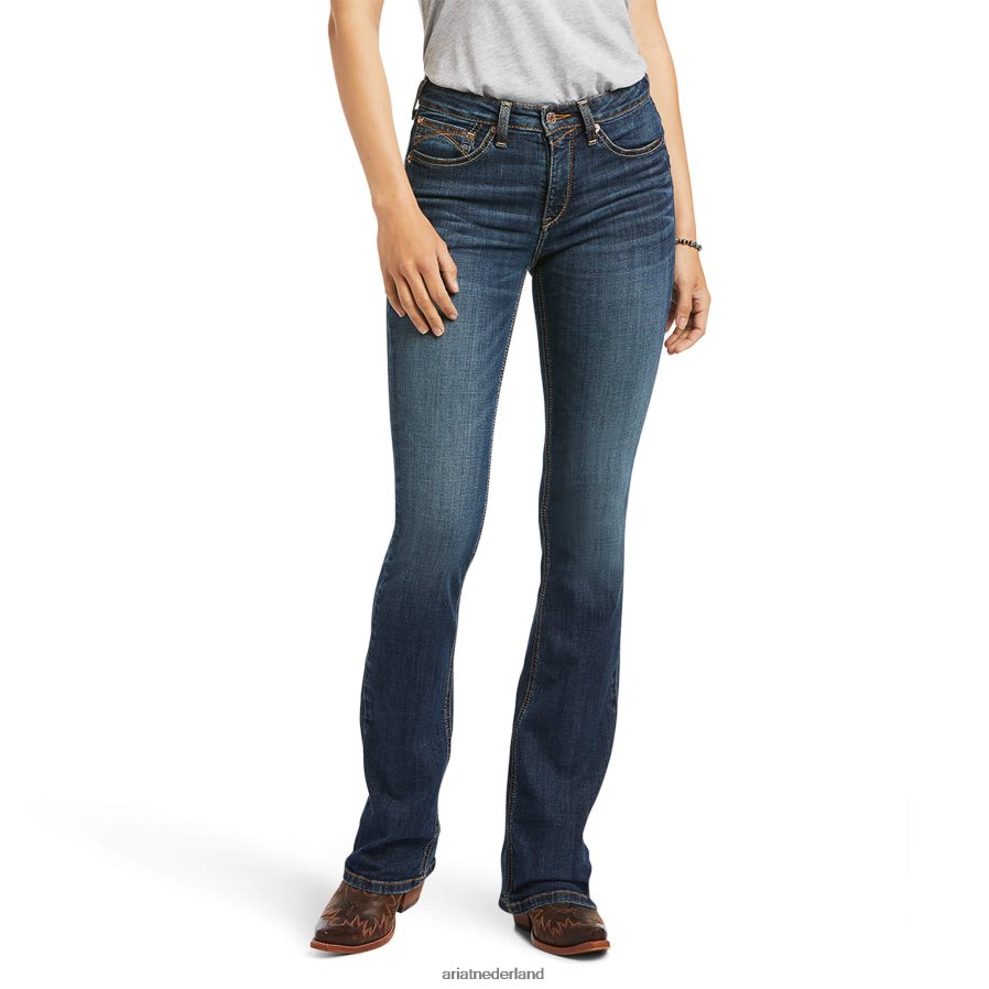 Arkansas echt. Fernanda bootcut jeans met hoge taille Ariat vrouwen bodems PJ26LN2576
