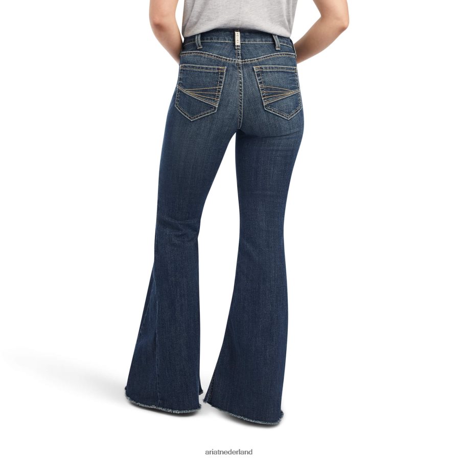 Arkansas echt. Zinnia extreem flare jeans met hoge taille Ariat vrouwen bodems PJ26LN2561