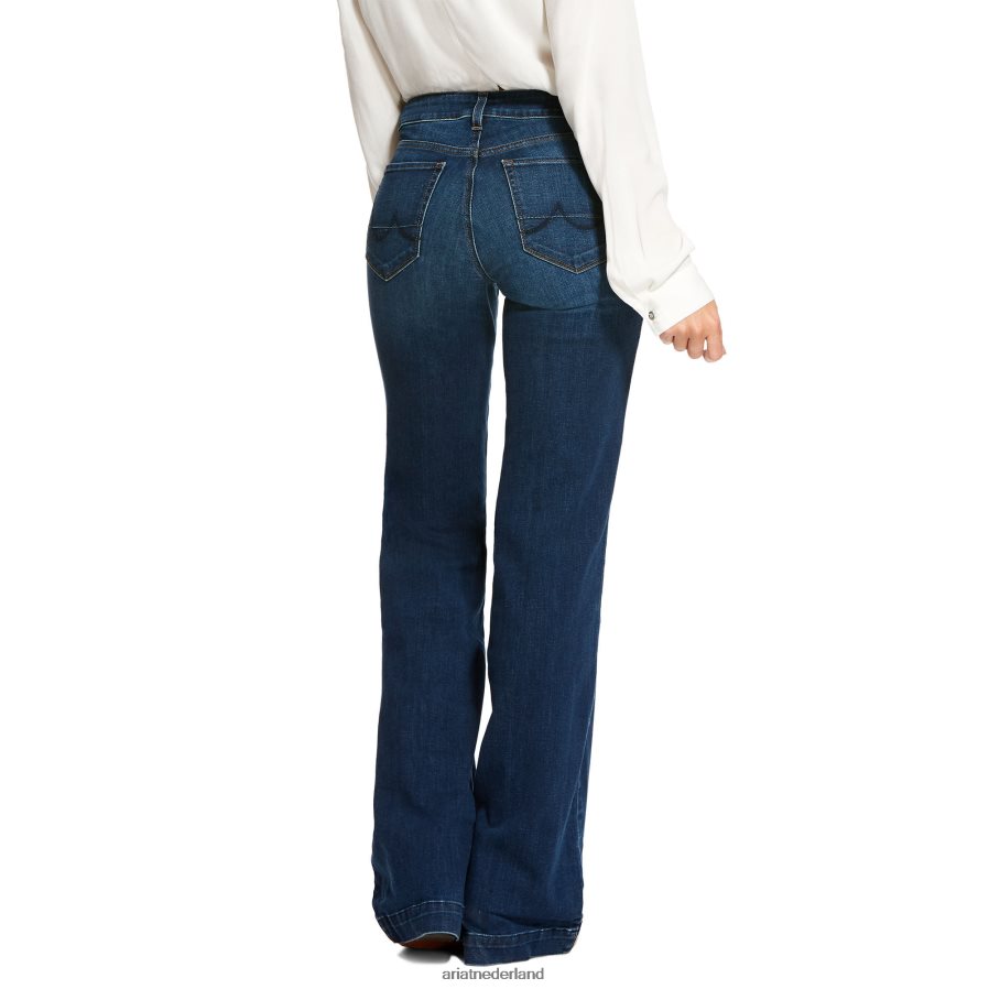 Joanna broek met middenhoge stretch Kelsea jeans met wijde pijpen Ariat vrouwen bodems PJ26LN2563