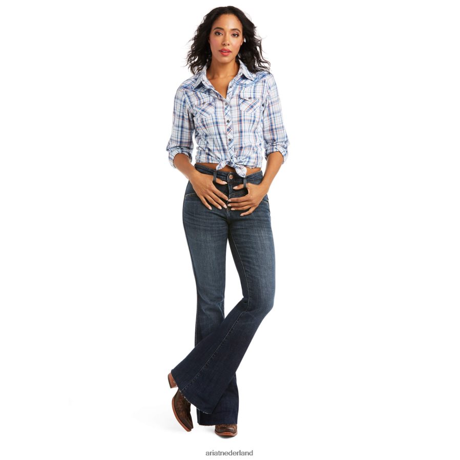 Missouri echt. Brynlee flare jeans met hoge taille Ariat vrouwen bodems PJ26LN2569