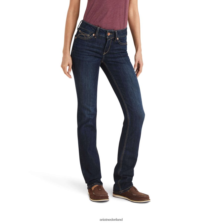middernacht echt. Greta rechte jeans met perfecte taille Ariat vrouwen bodems PJ26LN2540