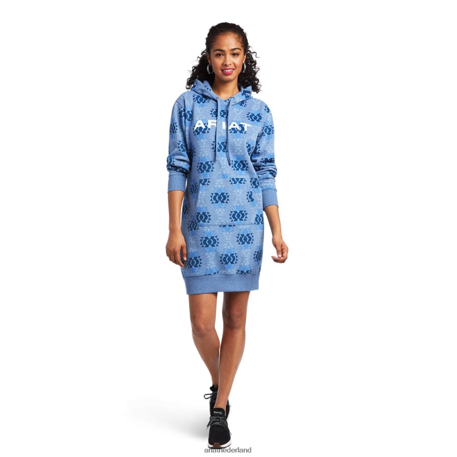 diamantrug print staycation-jurk Ariat vrouwen bodems PJ26LN3306