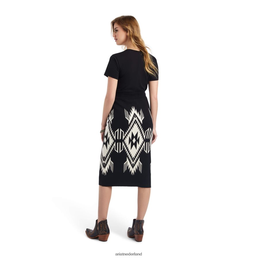 zwart/botercrème chimayo trui rok Ariat vrouwen bodems PJ26LN3300