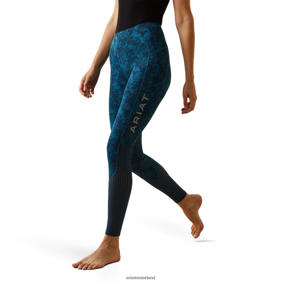 diepe petroleum camouflage bloemen eos knielap strak Ariat vrouwen bodems PJ26LN2627