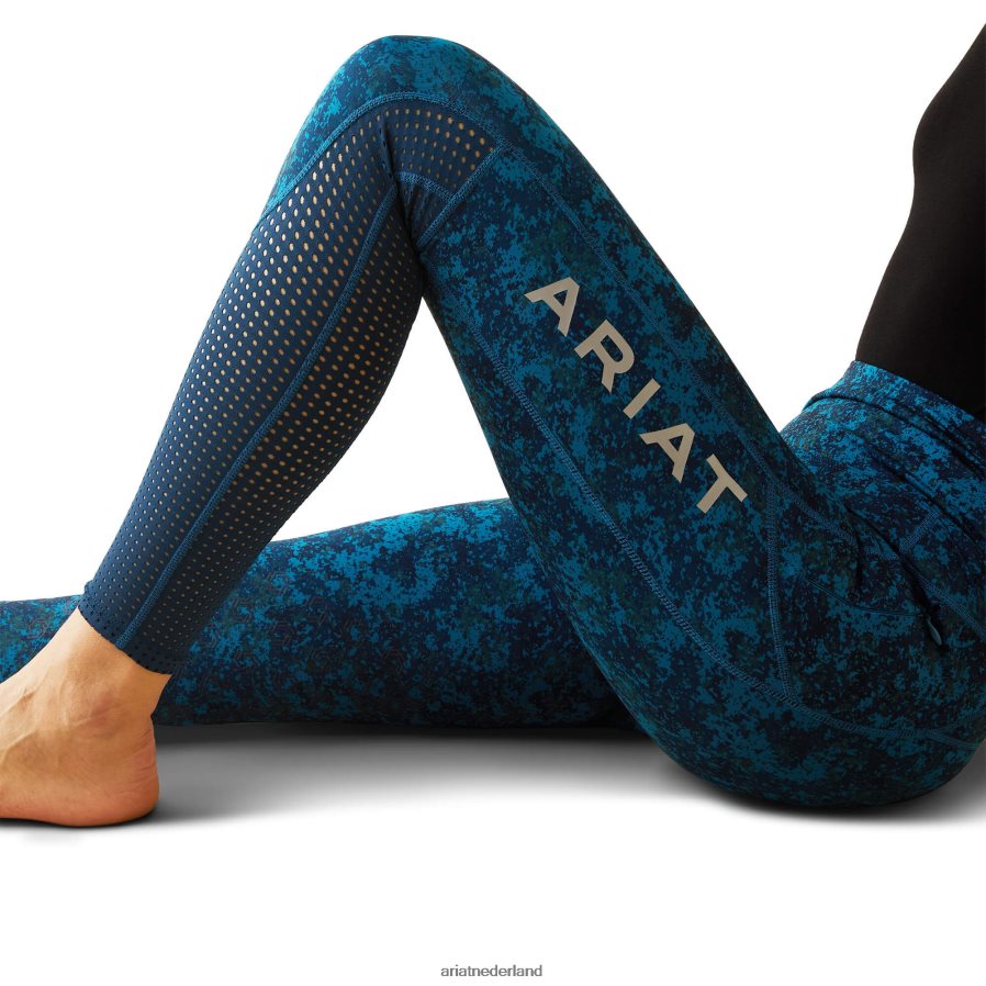 diepe petroleum camouflage bloemen eos knielap strak Ariat vrouwen bodems PJ26LN2627