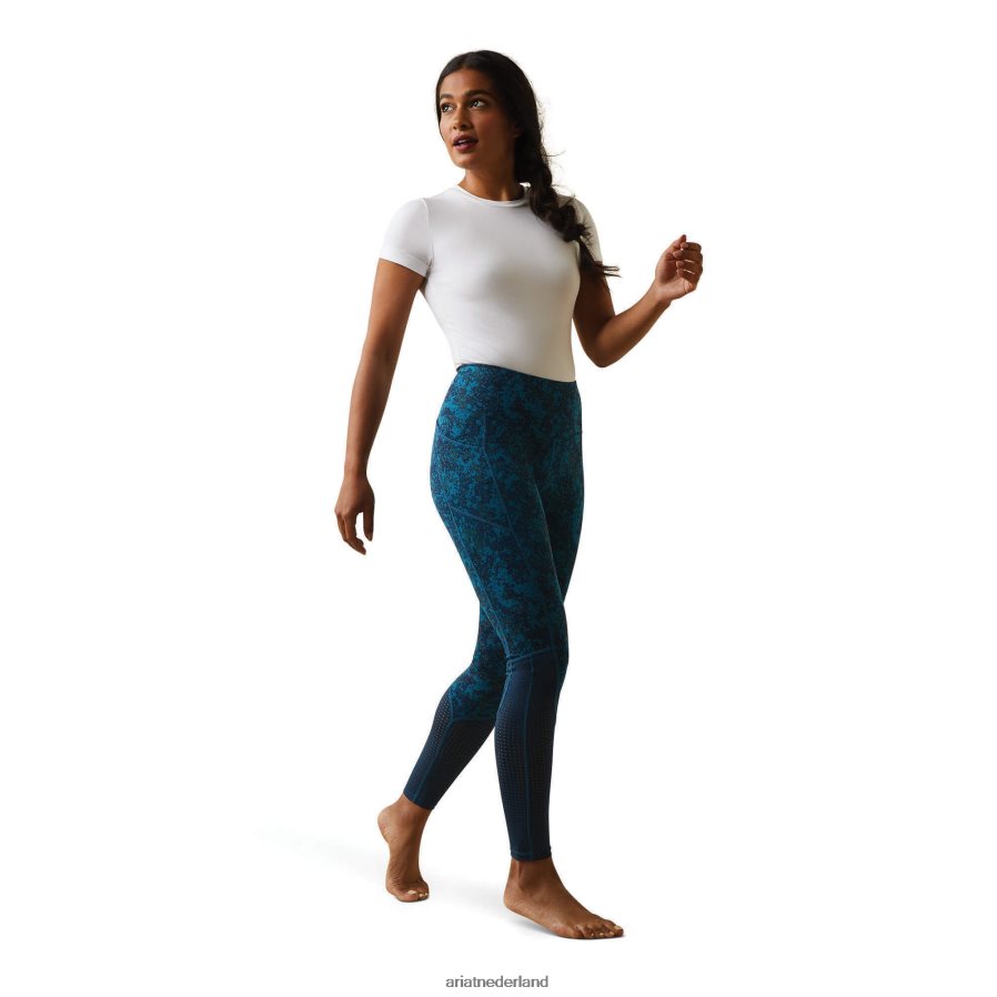 diepe petroleum camouflage bloemen eos volledige stoel strak Ariat vrouwen bodems PJ26LN2634