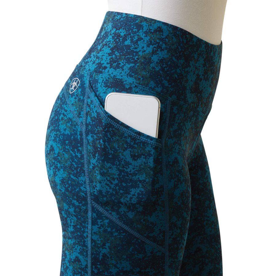 diepe petroleum camouflage bloemen eos volledige stoel strak Ariat vrouwen bodems PJ26LN2634