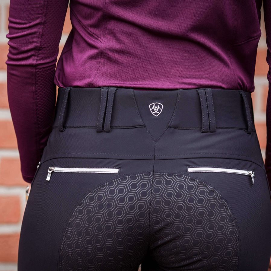 zwart tri factor x grip zitvlak met volledige zitvlak Ariat vrouwen bodems PJ26LN2718