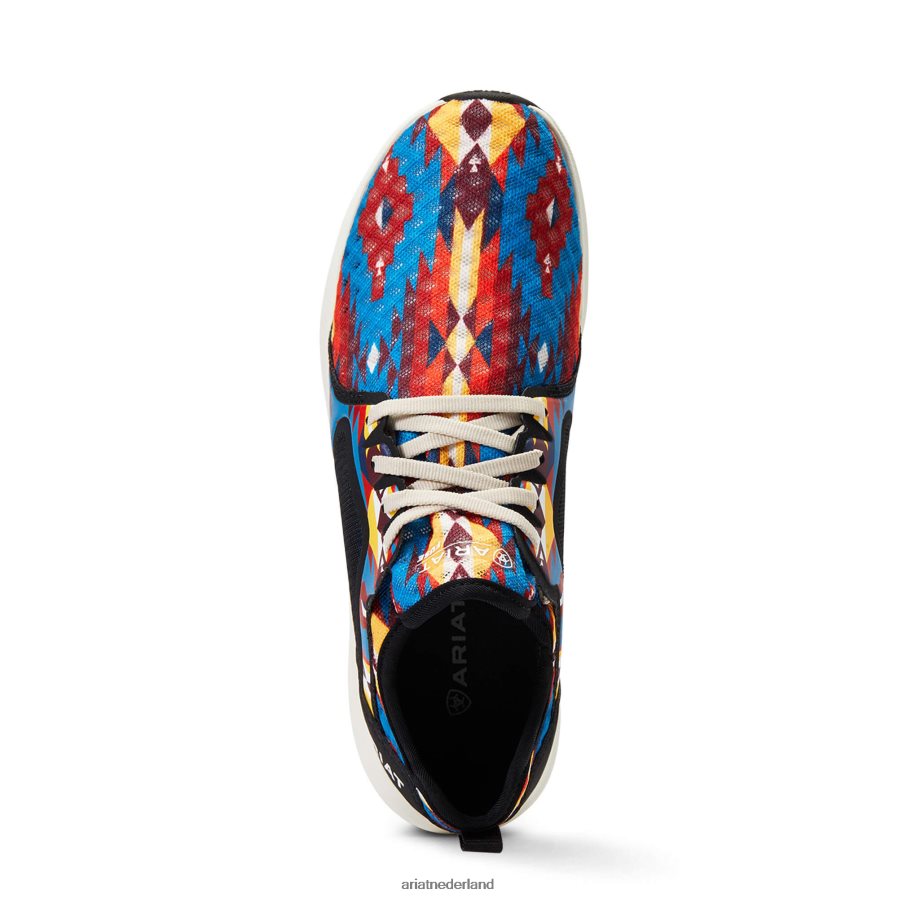 blauwe geoprint samensmelten Ariat vrouwen schoenen PJ26LN2435