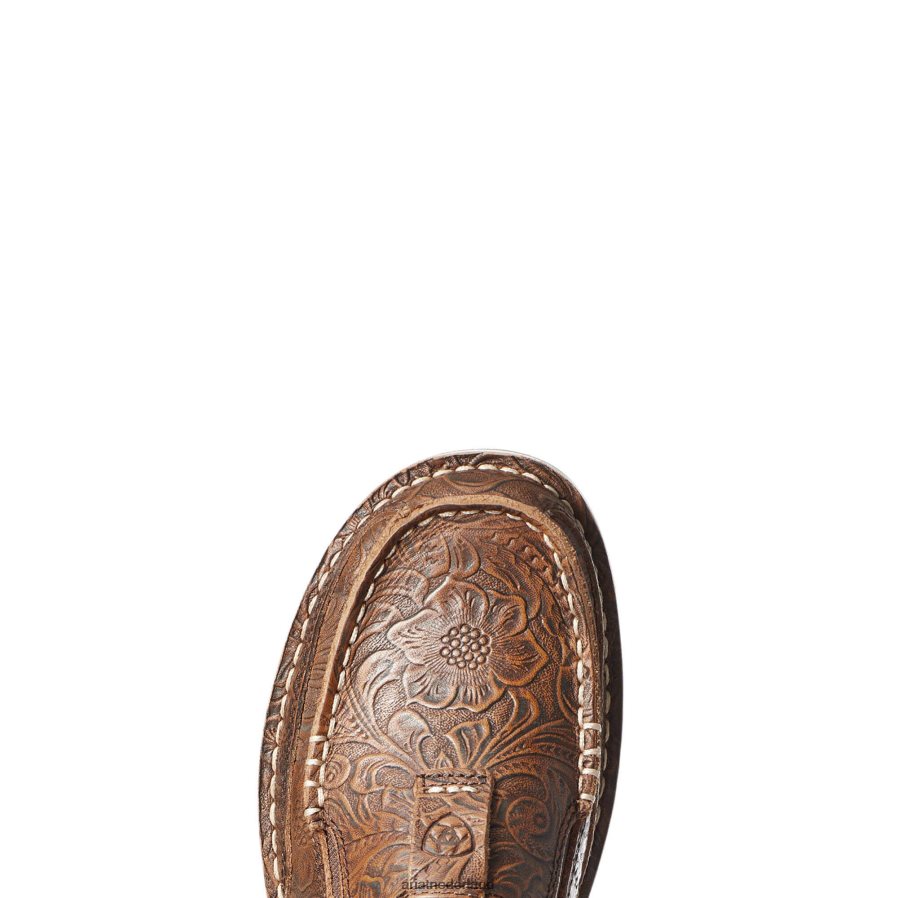 bruin bloemenreliëf kruiser 1 Ariat vrouwen schoenen PJ26LN2402