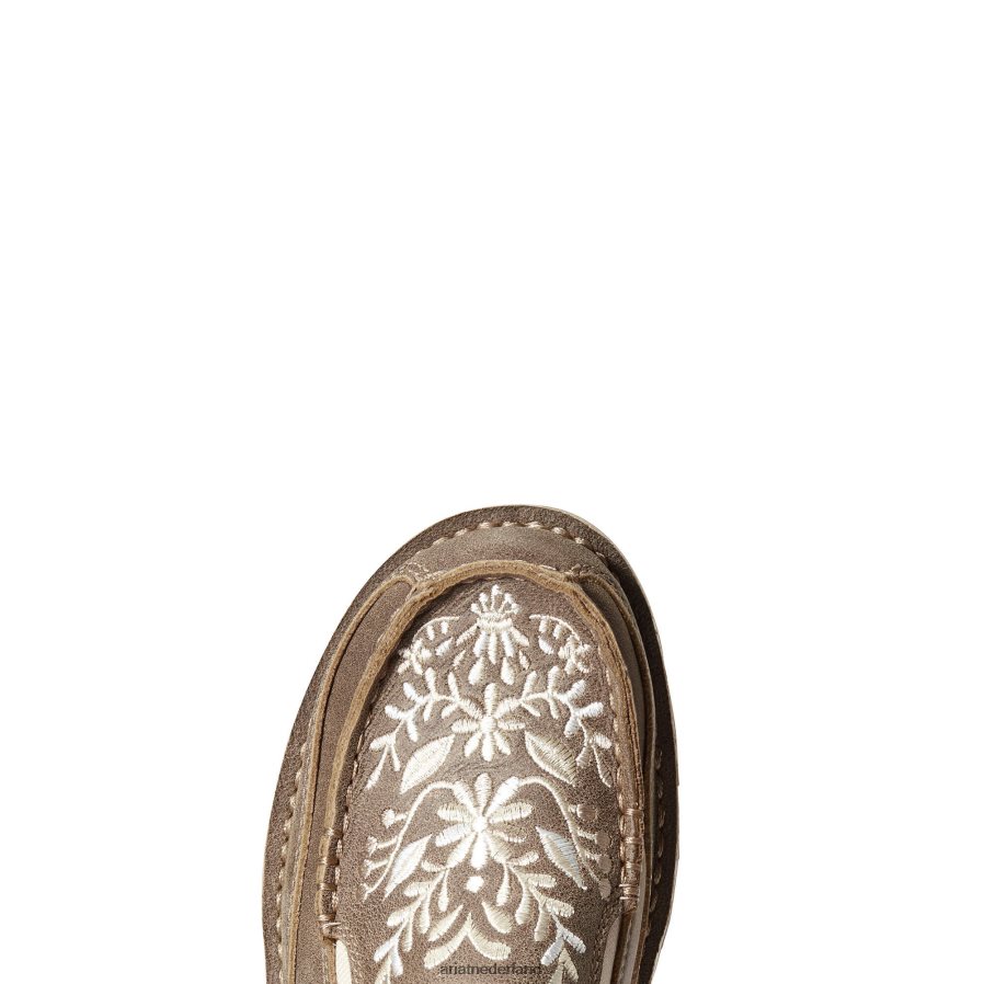 bruine bommenwerper kruiser geborduurd Ariat vrouwen schoenen PJ26LN2409