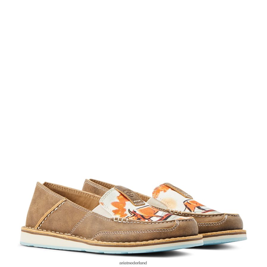 bruine bommenwerper kruiser westerse aloha Ariat vrouwen schoenen PJ26LN2473