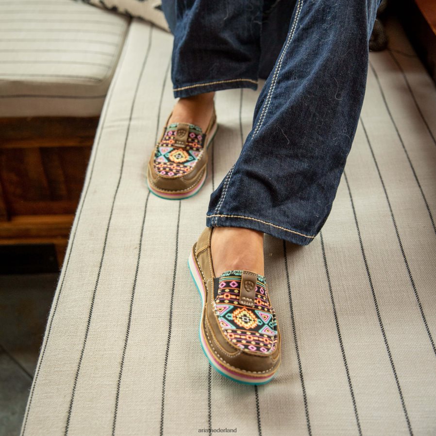 bruine bommenwerper/neonlichten kruiser 2 Ariat vrouwen schoenen PJ26LN2436