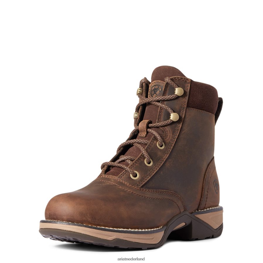 noodlijdend bruin volkslied veterlaars met ronde neus Ariat vrouwen schoenen PJ26LN2221