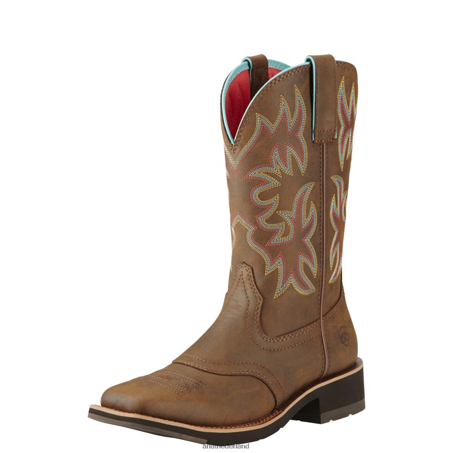 bruin geroosterd delilah westerse laars Ariat vrouwen schoenen PJ26LN2098