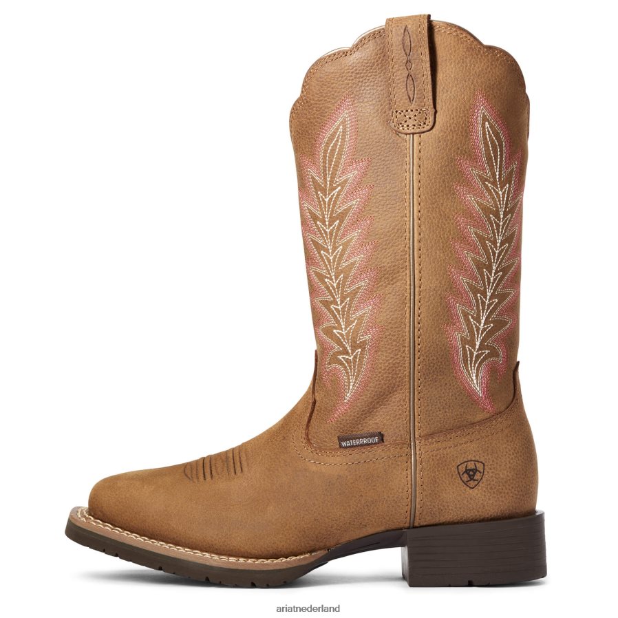 kiezelsteen bruin hybride rancher waterdichte westernlaars Ariat vrouwen schoenen PJ26LN2237