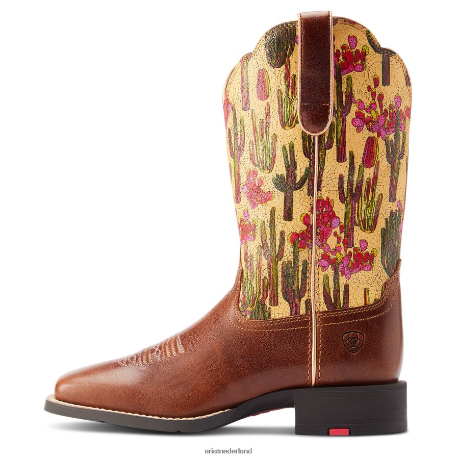 leeuwin Ronde westernlaars met brede vierkante neus Ariat vrouwen schoenen PJ26LN2281