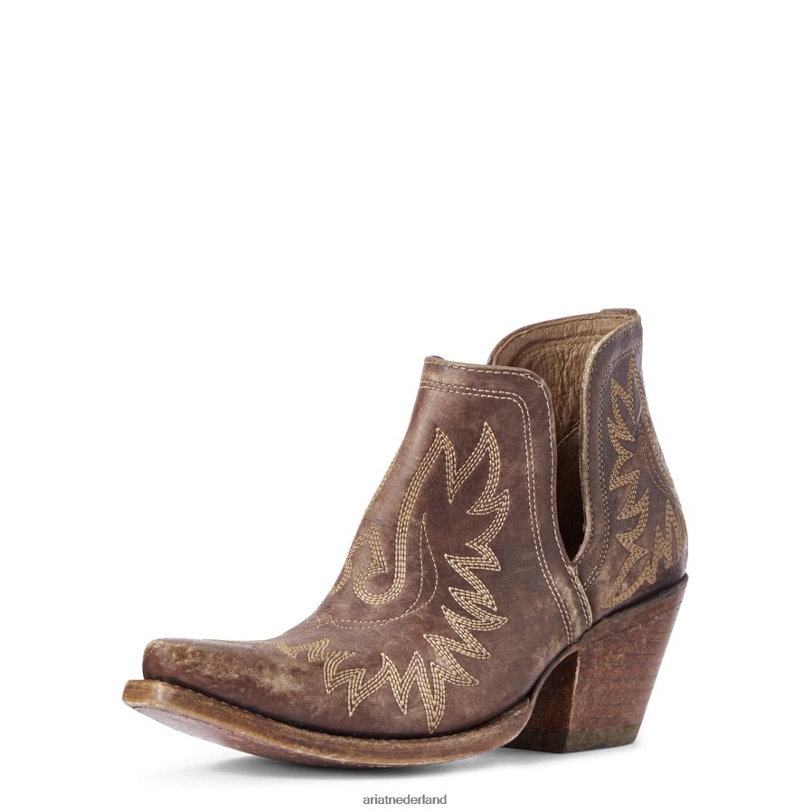 natuurlijk verweerd bruin dixon westernlaars Ariat vrouwen schoenen PJ26LN2193