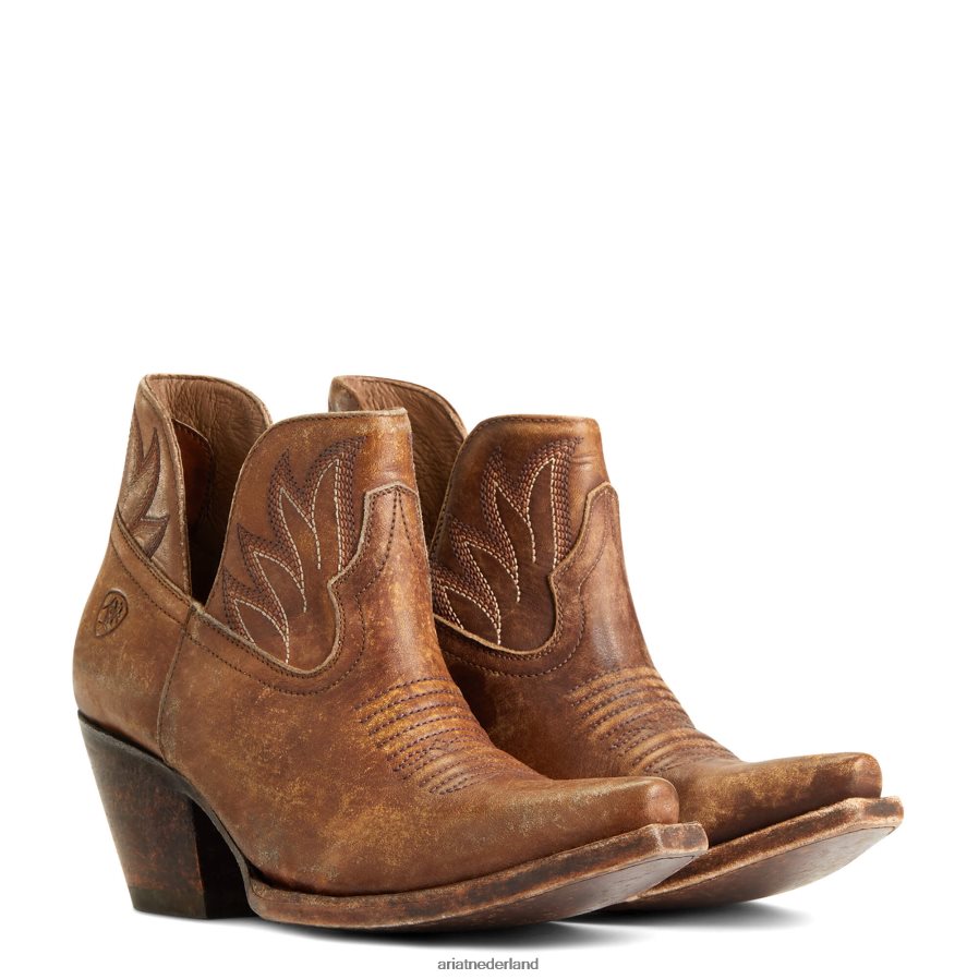 natuurlijk verweerd bruin hazelnoot westernlaars Ariat vrouwen schoenen PJ26LN2225