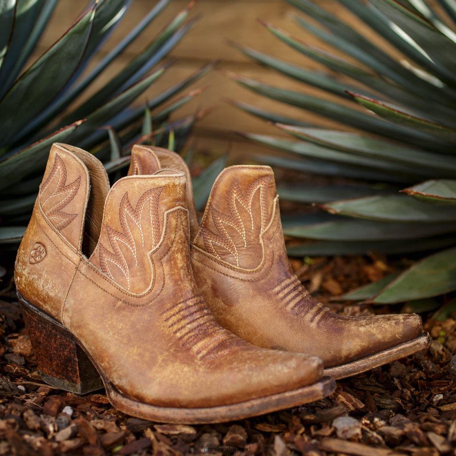 natuurlijk verweerd bruin hazelnoot westernlaars Ariat vrouwen schoenen PJ26LN2225