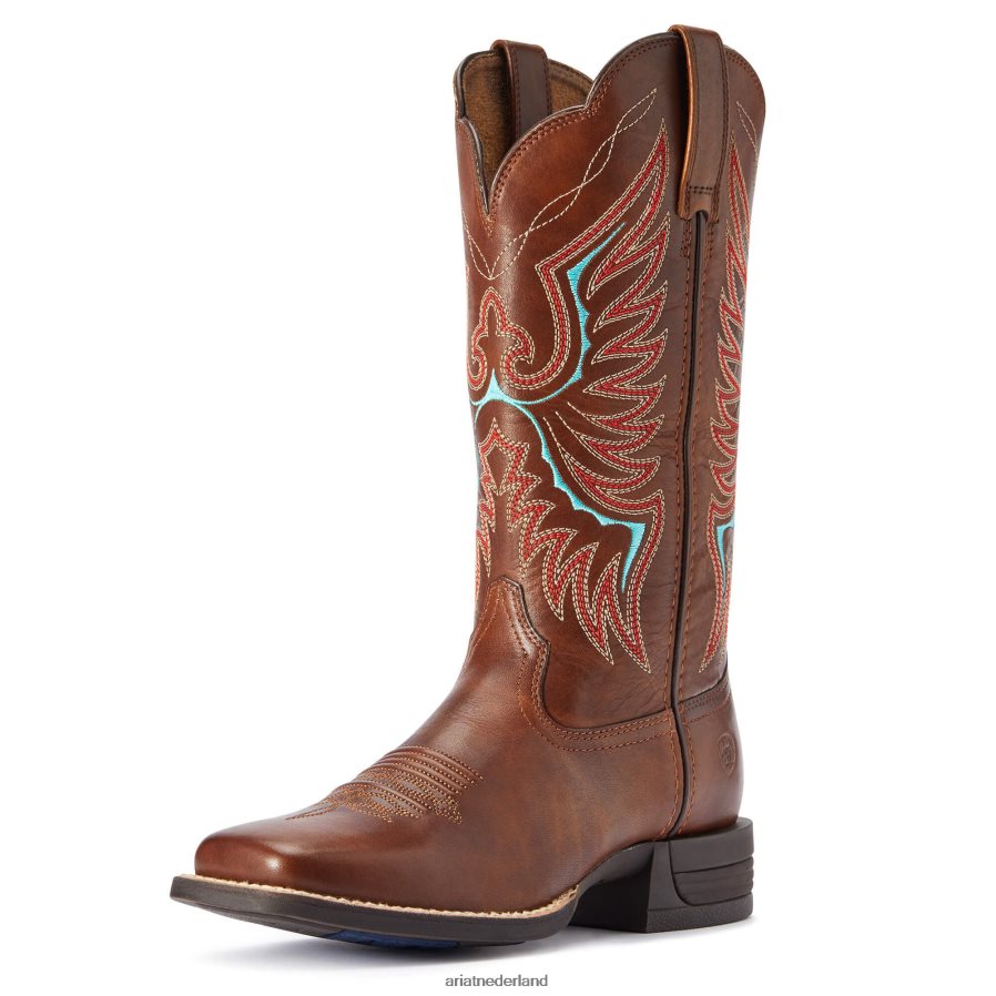 natuurlijk verweerd bruin rockdale westernlaars Ariat vrouwen schoenen PJ26LN2134
