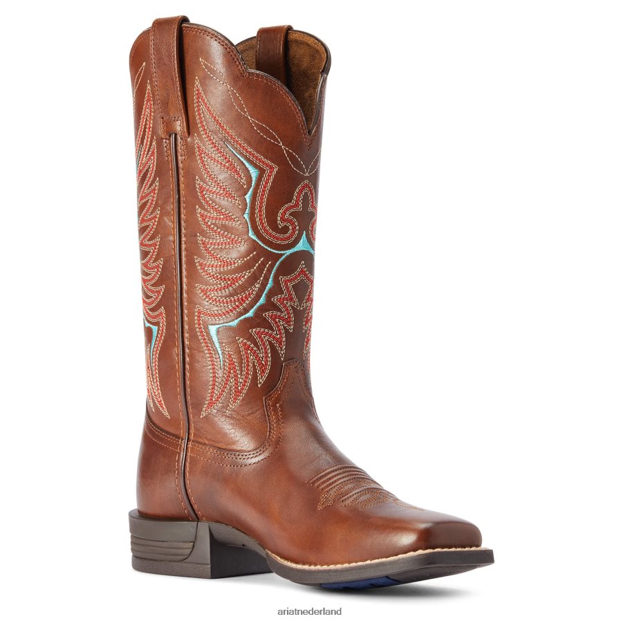 natuurlijk verweerd bruin rockdale westernlaars Ariat vrouwen schoenen PJ26LN2134