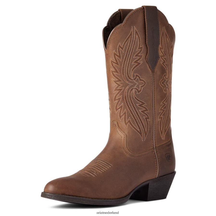 noodlijdend bruin Heritage R-teen stretchfit westernlaars Ariat vrouwen schoenen PJ26LN2086