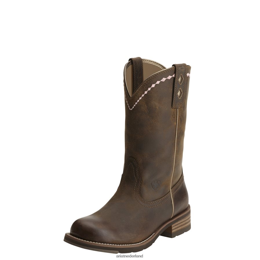noodlijdend bruin ongebreidelde touwer westernlaars Ariat vrouwen schoenen PJ26LN2130
