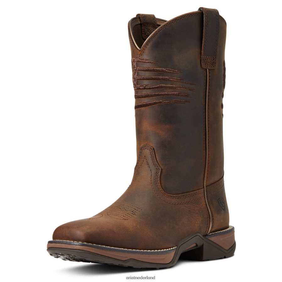 noodlijdend bruin volkslied patriot westernlaars Ariat vrouwen schoenen PJ26LN2170
