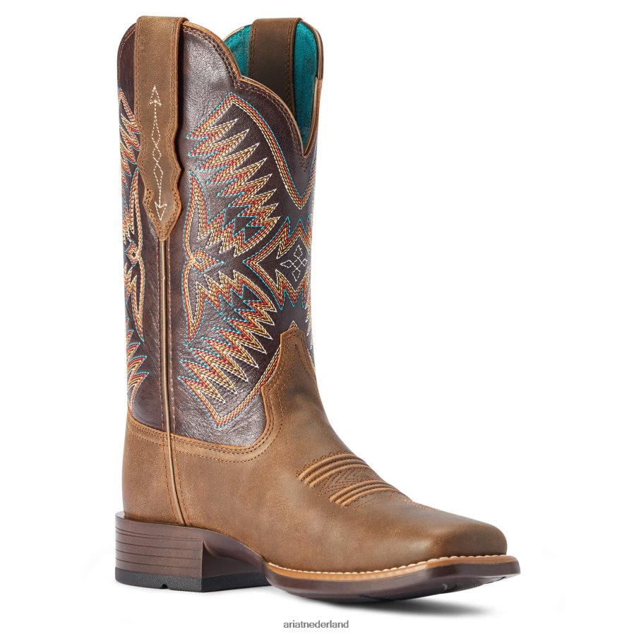 noodlottig bruin Odessa stretchfit westernlaars Ariat vrouwen schoenen PJ26LN2174