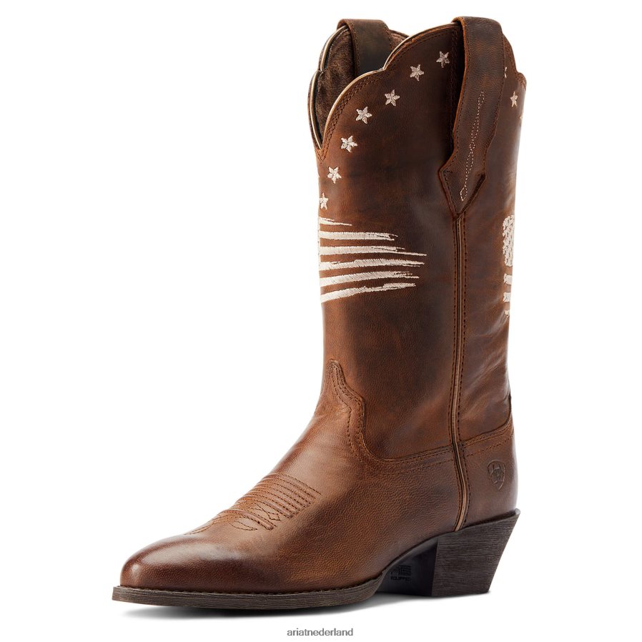pittig bruin Heritage r toe liberty stretchfit westernlaars Ariat vrouwen schoenen PJ26LN2283