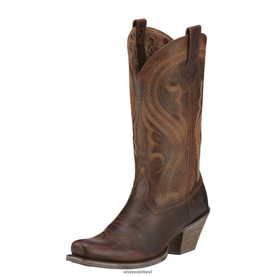 pittig bruin levendige westernlaars Ariat vrouwen schoenen PJ26LN2166