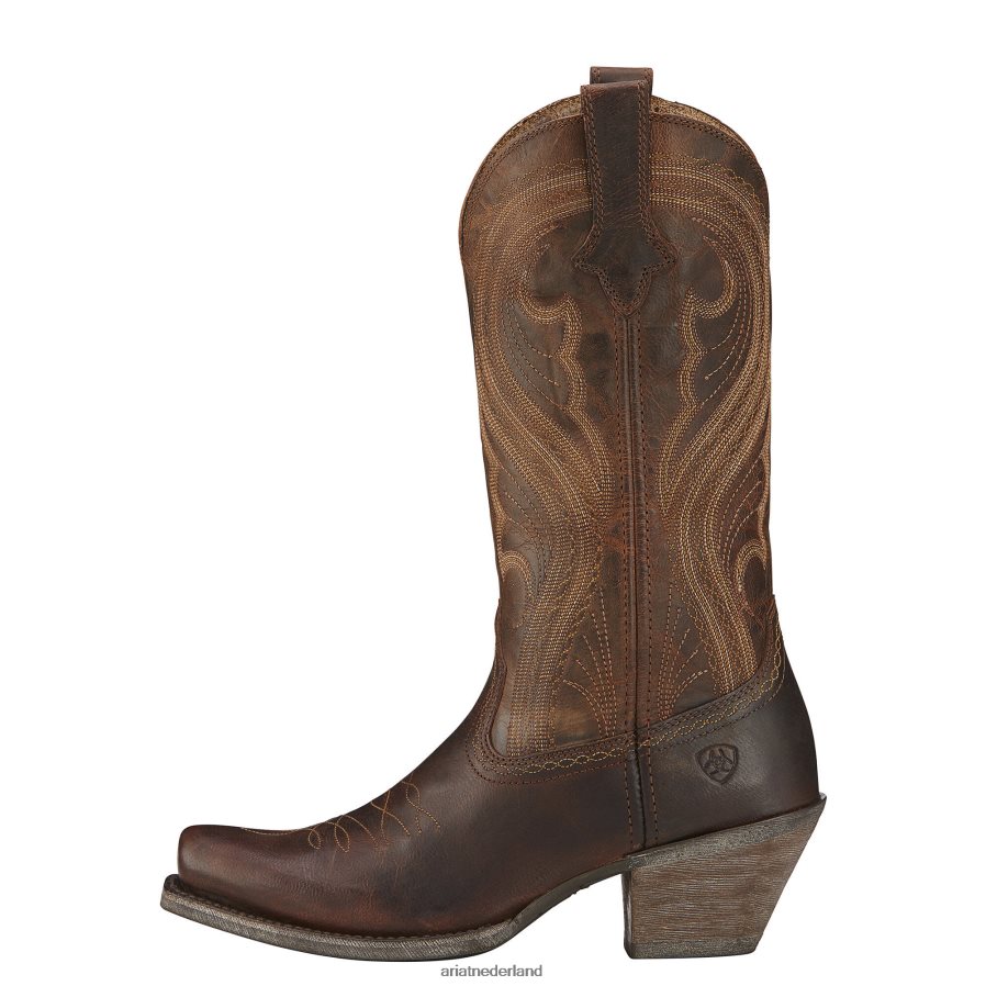 pittig bruin levendige westernlaars Ariat vrouwen schoenen PJ26LN2166