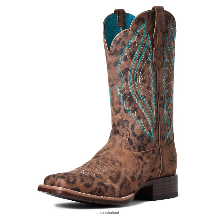 vervaagd luipaard primetime westernlaars Ariat vrouwen schoenen PJ26LN2167