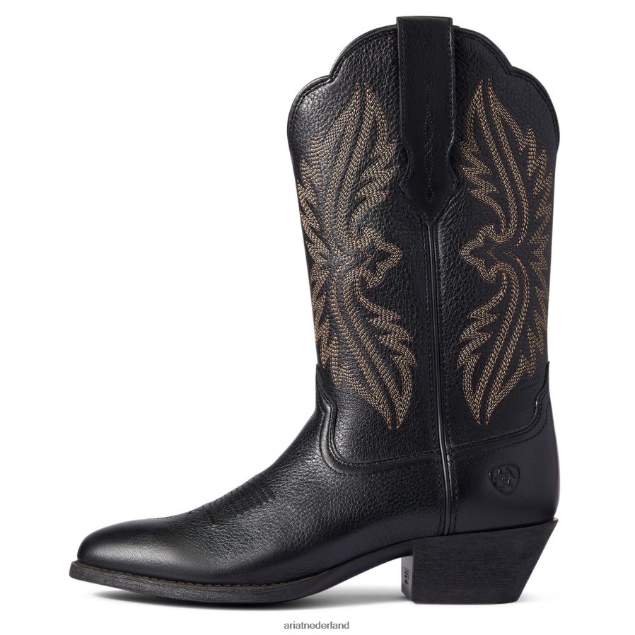 zwarte hertaan Heritage R-teen stretchfit westernlaars Ariat vrouwen schoenen PJ26LN2094