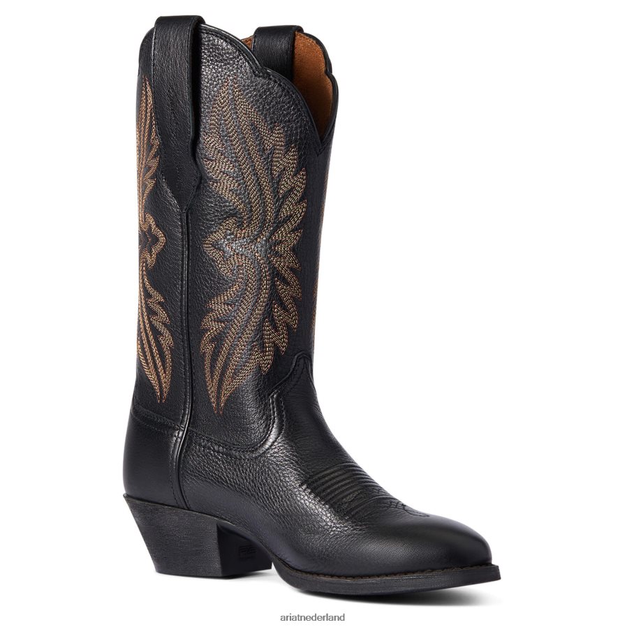 zwarte hertaan Heritage R-teen stretchfit westernlaars Ariat vrouwen schoenen PJ26LN2094