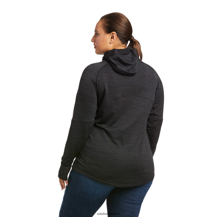 zwart wapening rasterwerk bivakmuts basislaag Ariat vrouwen topjes PJ26LN3181