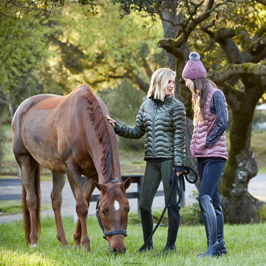 zwarte bitafdruk Lowell 2.0-basislaag met 1/4 rits Ariat vrouwen topjes PJ26LN3145