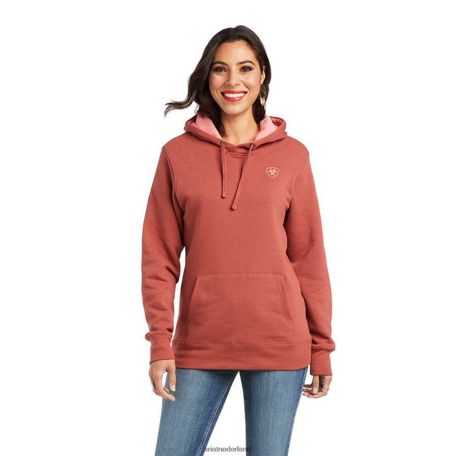 Marsala Hoodie met echt armlogo Ariat vrouwen topjes PJ26LN3442