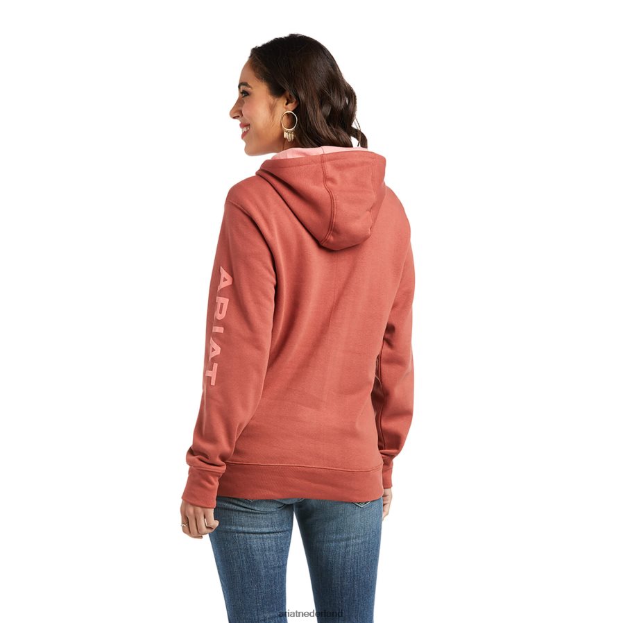 Marsala Hoodie met echt armlogo Ariat vrouwen topjes PJ26LN3442