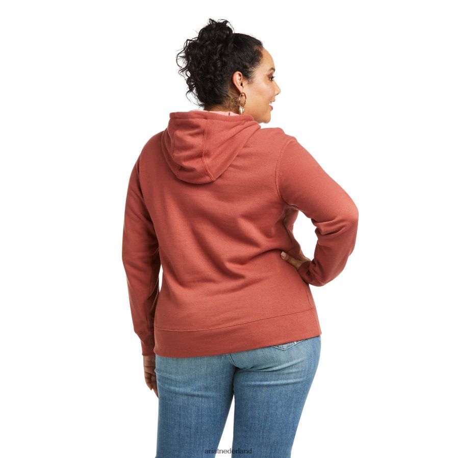 Marsala Hoodie met echt armlogo Ariat vrouwen topjes PJ26LN3442