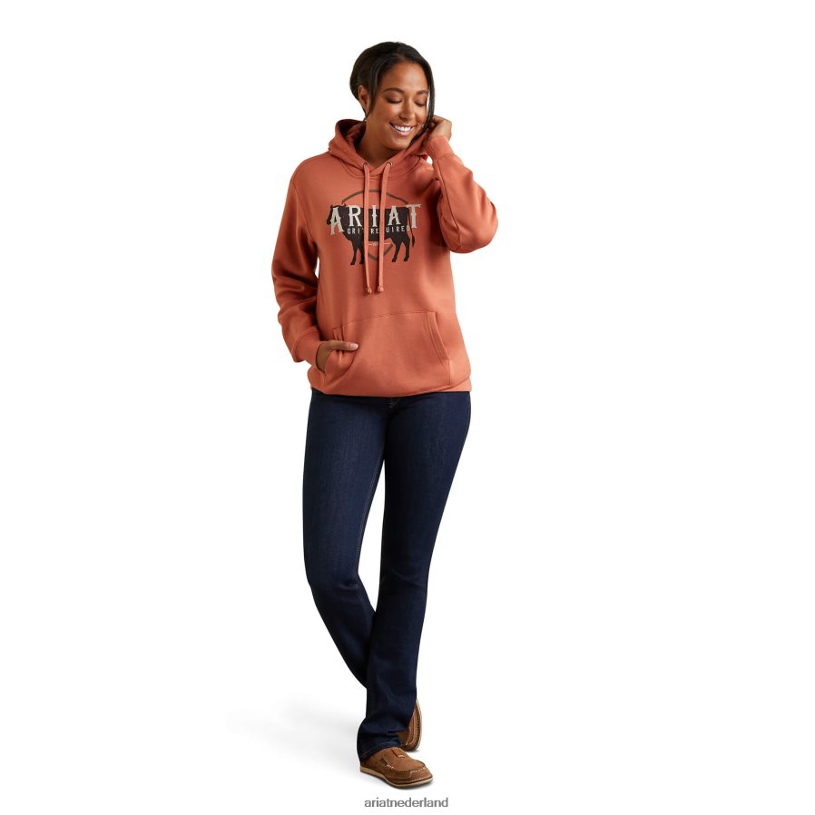 aragon hoodie met echt merklogo Ariat vrouwen topjes PJ26LN3411