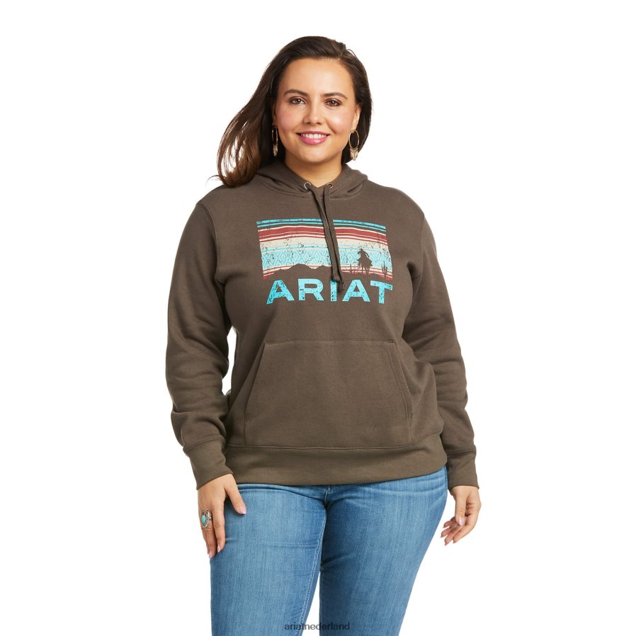 banyan schors Hoodie met echt armlogo Ariat vrouwen topjes PJ26LN3438